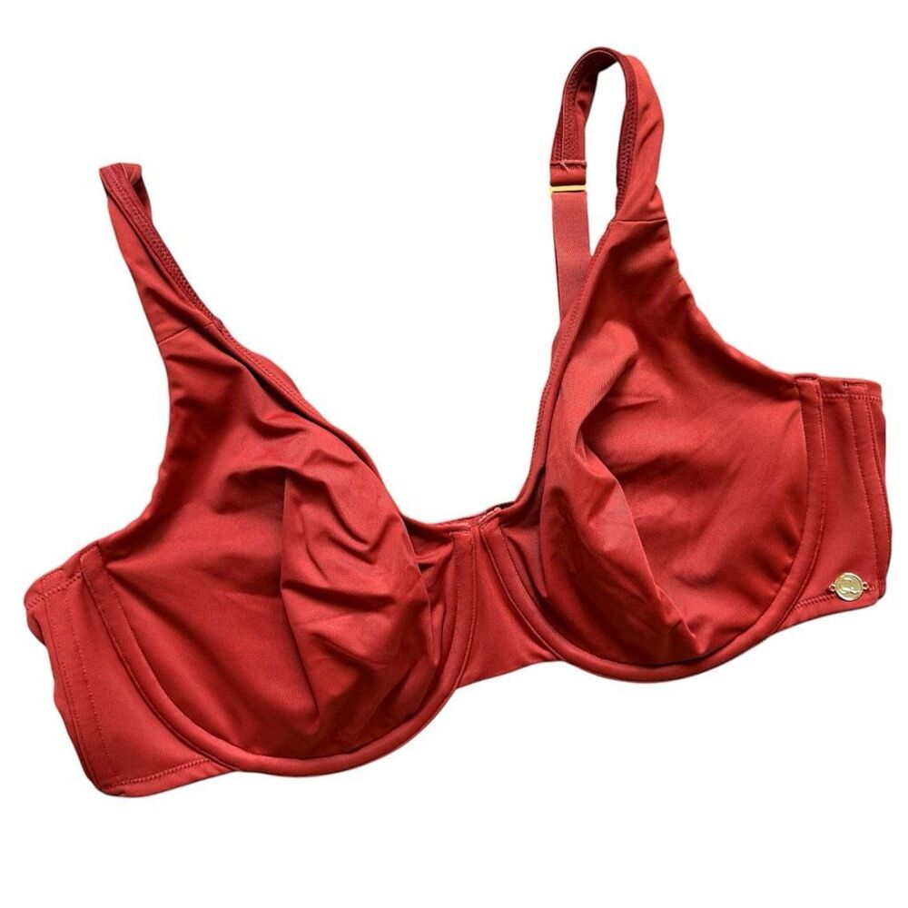 NWT Womens Lane Bryant Cacique Burnt Orange Unlined Full Coverage Bra - Sz 42D